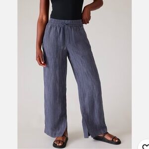 Athleta Retreat Wide Leg Linen Pants
